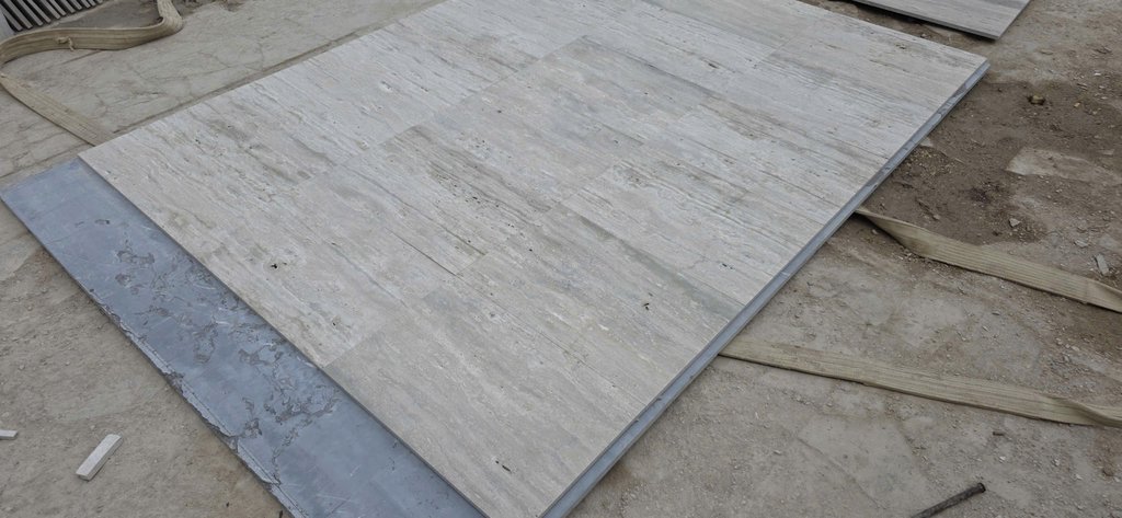 Beige Travertine Veincut Export Wooden Crate